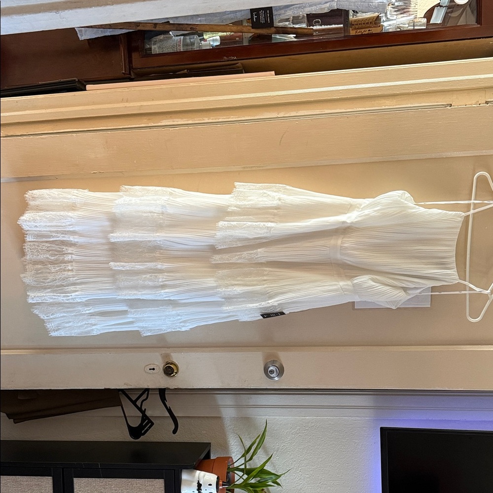 Lulu's Ivory Lace Tiered Dress
